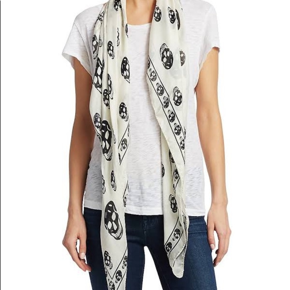 Alexander McQueen Skull Chiffon Scarf